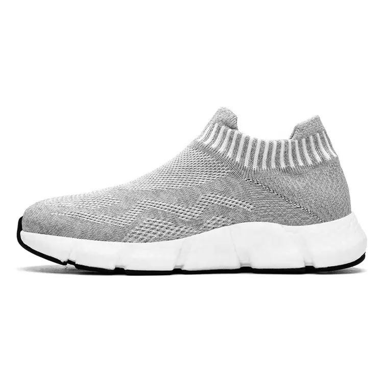 China New Fashion Style Sneakers Knitted Fabric Lightweight Running Walking Casual Shoes